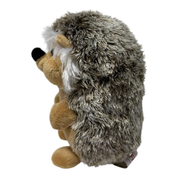 Frankford Hedgehog Gray Tan Plush Stuffed Animal Toy Fuzzy Happy Smiling 7 in - Picture 2 of 7